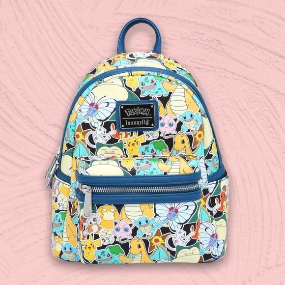 LOUNGEFLY Pokémon Sticker Collage Mini Backpack - Picture 1 of 4